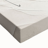 Close-up of a vibrant, abstract modern wall art piece showcasing bold colors and dynamic shapes on stretched canvas, perfect for contemporary home decor.