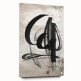 Abstract modern wall art collection displayed in a side view, featuring vibrant acrylic glass with visible pins, ideal for contemporary decor and artistic expression.