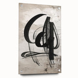 Abstract modern wall art collection displayed in a side view, featuring vibrant acrylic glass with visible pins, ideal for contemporary decor and artistic expression.