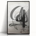 Framed abstract modern wall art showcasing vibrant colors and geometric shapes, designed to enhance contemporary spaces with a sleek black frame. Perfect for home or office decor.