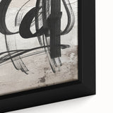 Close-up of a framed abstract modern design wall art piece showcasing vibrant colors and intricate patterns, perfect for contemporary home decor enhancement.