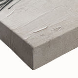 Close-up of an abstract modern design stretched canvas wall art piece, showcasing vibrant colors and intricate patterns, ideal for contemporary home decor.