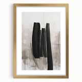 Abstract modern wall art piece displayed in a gold frame with a mat, featuring vibrant colors and geometric patterns, perfect for contemporary decor.