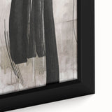 Close-up of a framed abstract modern wall art piece featuring vibrant colors and geometric shapes, designed to enhance contemporary interiors and elevate decor.