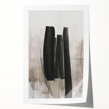 Abstract modern wall art print showcasing vibrant colors and geometric shapes, rolled and ready for display, perfect for contemporary home decor.