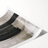 Abstract modern design wall art print showcasing vibrant colors and geometric shapes, perfect for contemporary home decor, rolled for easy shipping and display.