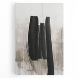 Abstract modern wall art collection featuring vibrant colors and geometric shapes on stretched canvas, designed to enhance contemporary home decor. The artwork showcases a dynamic blend of blues, yellows, and reds, perfect for modern living spaces.