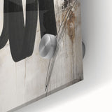 Close-up view of an abstract modern wall art collection featuring vibrant acrylic glass design, showcasing intricate patterns and textures ideal for contemporary decor.