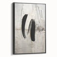 Framed canvas wall art featuring an abstract modern design with bold black lines and vibrant colors, showcasing a contemporary aesthetic ideal for home decor.