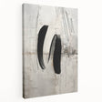 Abstract modern wall art collection featuring vibrant colors and geometric patterns on stretched canvas, displayed from a side view to highlight depth and texture. Ideal for contemporary home decor.