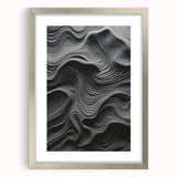 Contemporary abstract wall art featuring a modern geometric design in a sleek silver frame with a mat, ideal for stylish home décor and enhancing interior aesthetics.