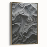 Framed canvas wall art showcasing an abstract modern design with gold accents, displayed in a stylish setting, ideal for contemporary home decor.