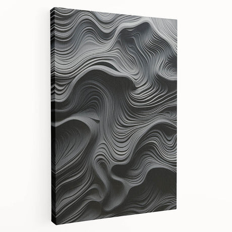 Abstract modern wall art collection featuring vibrant colors and geometric patterns on stretched canvas, showcasing a side view with depth and texture. Perfect for contemporary home decor, this piece adds a stylish touch to any space.