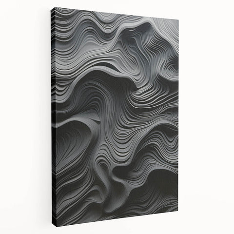 Abstract modern wall art collection featuring vibrant colors and geometric patterns on stretched canvas, showcasing a side view with depth and texture. Perfect for contemporary home decor, this piece adds a stylish touch to any space.