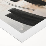 Modern abstract wall art design on rolled canvas, showcasing vibrant colors and geometric patterns, ideal for contemporary home decor. Packaged securely in a cardboard tube for safe delivery.