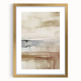 Framed abstract modern wall art collection featuring a gold mat and sleek design, perfect for contemporary home decor.