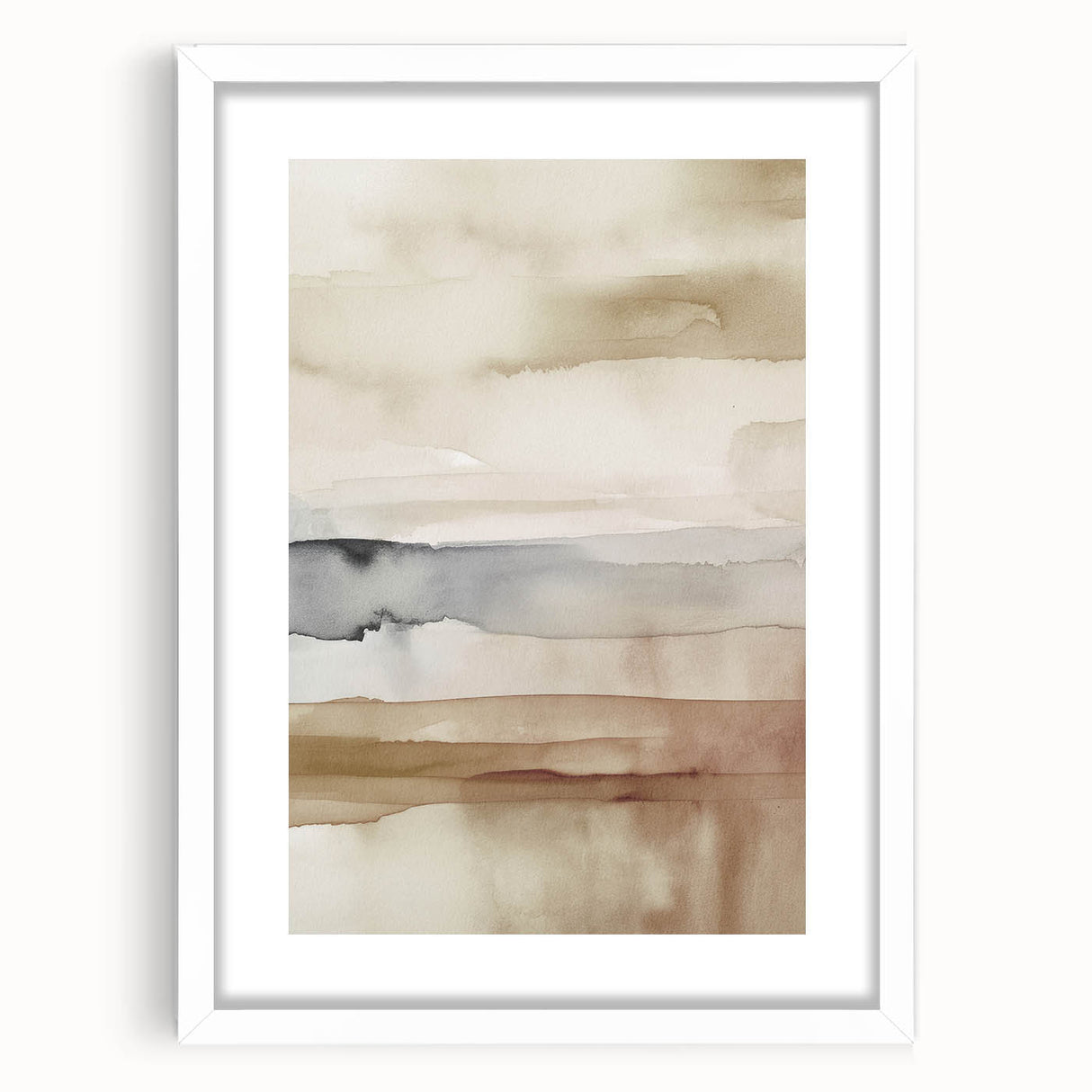 Abstract modern wall art collection featuring a framed design with a white mat, showcasing vibrant colors and geometric patterns for contemporary decor.