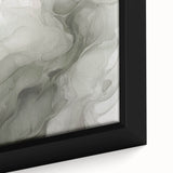 Close-up of an abstract modern framed canvas wall art piece showcasing vibrant colors and geometric designs, perfect for contemporary home decor.