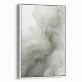 Abstract modern wall art collection featuring a framed canvas with a sleek white border, showcasing vibrant colors and geometric patterns, perfect for contemporary decor.