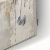 Close-up of an abstract modern wall art piece featuring vibrant colors and geometric shapes, designed with acrylic glass for a sleek finish, perfect for contemporary decor.