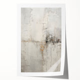 Abstract modern wall art print showcasing vibrant colors and geometric patterns, rolled and packaged in a protective cardboard tube for easy shipping. Perfect for contemporary home decor.