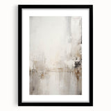 Abstract modern wall art featuring a black frame and mat, showcasing a vibrant geometric design. Perfect for contemporary home decor or office spaces.