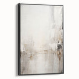 Framed abstract modern wall art featuring geometric designs in a black color scheme, showcasing a sleek side view. Perfect for contemporary home decor.