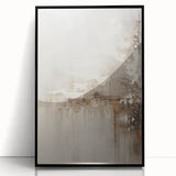 Framed acrylic wall art featuring a modern abstract design in black, showcasing geometric shapes and vibrant colors, perfect for contemporary home decor or office spaces.