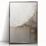 Framed acrylic wall art featuring an abstract modern design with gold accents, showcasing geometric shapes and a sleek finish, perfect for contemporary decor.