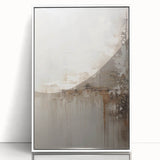 Framed abstract modern wall art design featuring a vibrant interplay of colors on a white background, perfect for contemporary home decor accents.