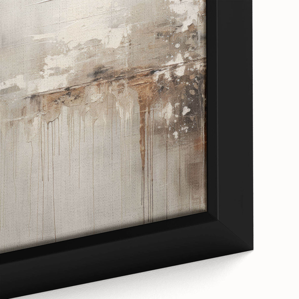 Close-up of a framed abstract modern wall art design showcasing vibrant colors and intricate patterns, perfect for contemporary home decor. Ideal for adding a stylish touch to any living space or office environment.