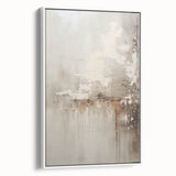 Framed canvas wall art showcasing an abstract modern design with vibrant colors and geometric patterns, set against a white background, ideal for contemporary decor.