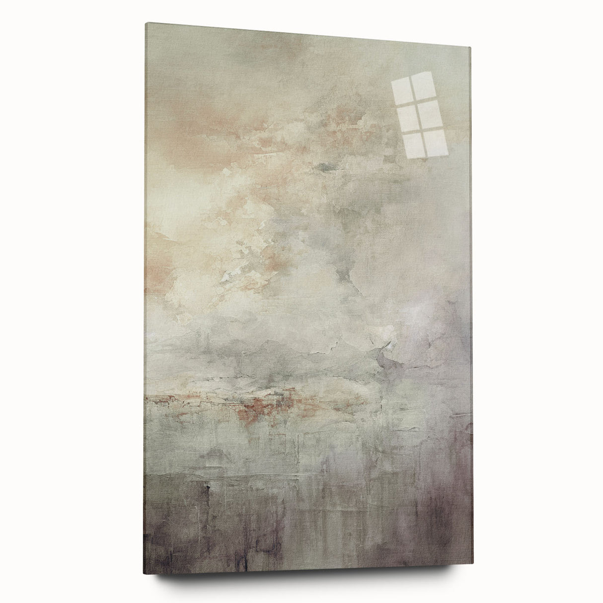 Abstract modern wall art collection displayed in acrylic glass, showcasing vibrant colors and geometric shapes, ideal for contemporary interior decor.
