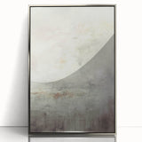 Framed abstract modern wall art featuring a silver-acrylic design, showcasing geometric patterns and vibrant colors, perfect for contemporary home decor.