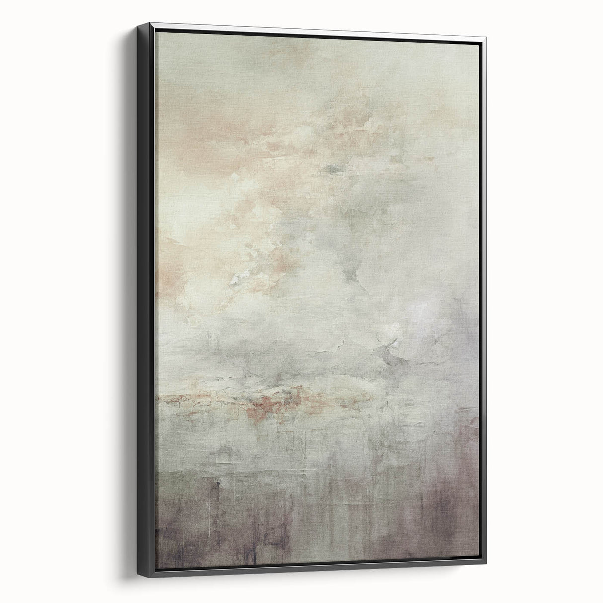 Framed canvas wall art showcasing an abstract modern design with a black frame, perfect for contemporary decor. The artwork features vibrant colors and geometric shapes, ideal for adding a stylish touch to living spaces or galleries.