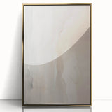 Framed wall art featuring an abstract modern design with gold accents, showcased in a sleek acrylic frame, perfect for contemporary home decor.