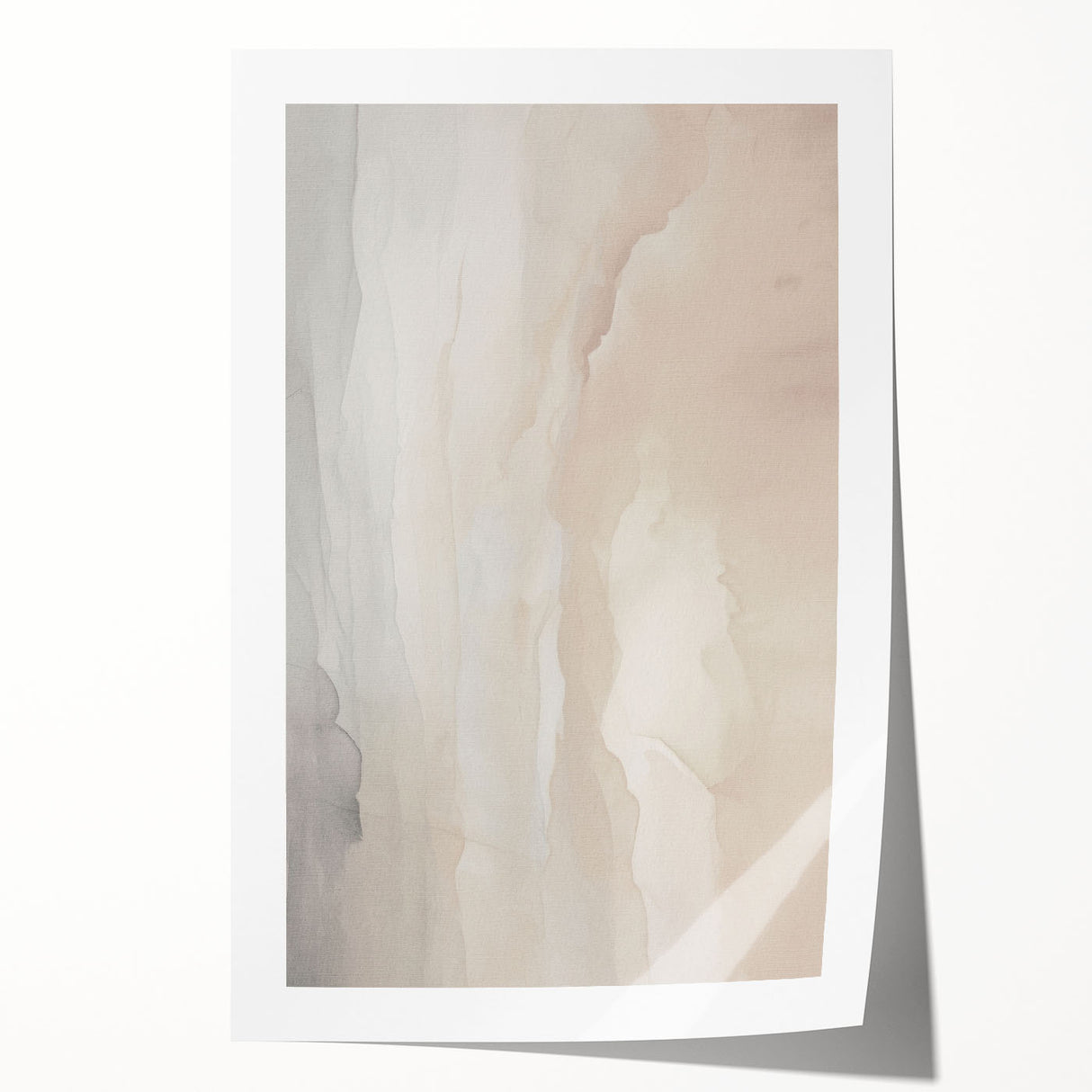 Abstract modern design wall art print featuring vibrant colors and geometric shapes, ideal for contemporary home decor. The artwork is rolled and securely packaged in a cardboard tube for safe delivery.