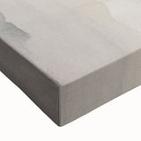 Close-up of abstract modern wall art on stretched canvas, showcasing vibrant colors and intricate patterns, ideal for contemporary home decor.