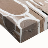 Close-up of an abstract modern design wall art piece on stretched canvas, showcasing vibrant colors and intricate patterns, ideal for contemporary home decor.