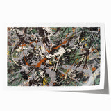 Abstract splatters design wall art print showcasing vibrant colors and dynamic shapes, perfect for modern home decor or artistic spaces.