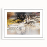 Framed abstract splatter wall art design showcasing vibrant colors on a white background, perfect for modern home decor.