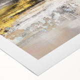 Abstract splatter art design on rolled canvas, showcasing vibrant colors and dynamic shapes, ideal for modern home decor and artistic displays.