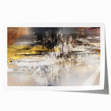 Vibrant abstract wall art print featuring colorful splatters and dynamic shapes, perfect for modern home decor and artistic expression.