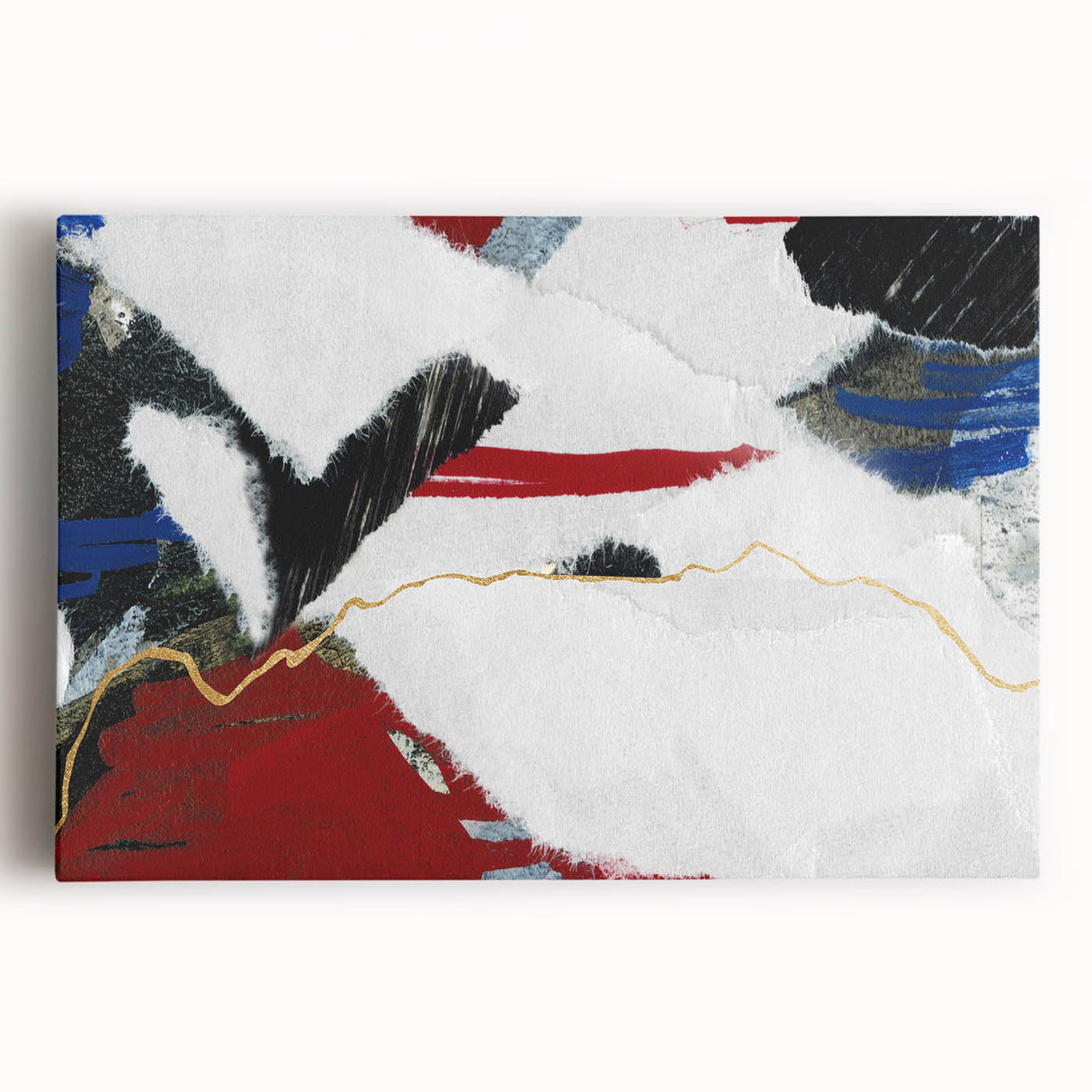 Abstract canvas wall art featuring colorful strokes and lines in a modern design, perfect for enhancing contemporary home decor.