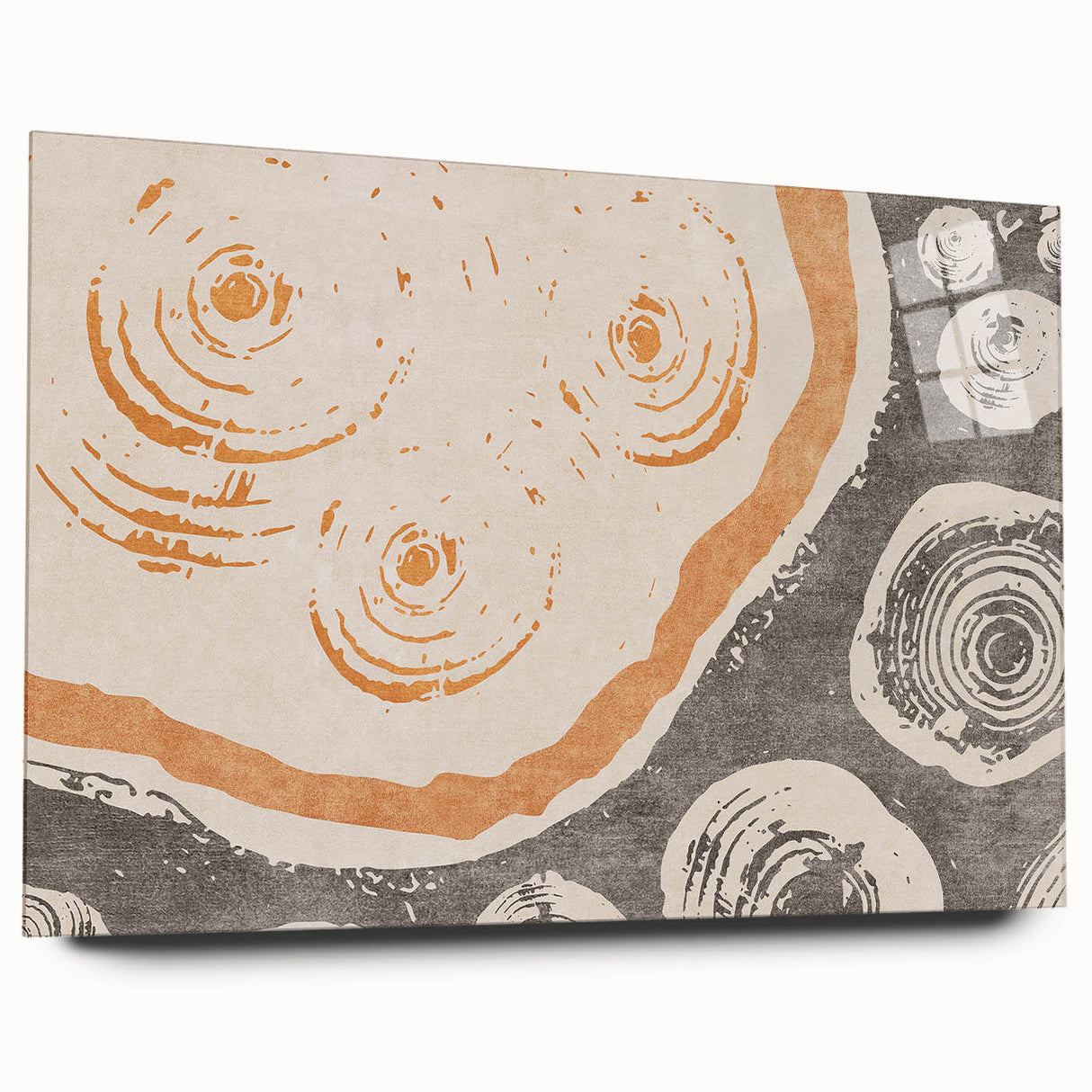 Abstract wall art featuring colorful strokes and lines in a modern design, displayed in a sleek acrylic frame, perfect for contemporary decor.