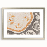 Abstract wall art print showcasing elegant strokes and lines in soft pastel colors, framed in a sleek silver matte frame, perfect for modern decor.