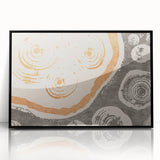 Framed abstract wall art featuring colorful strokes and lines in a modern design, set against a sleek black frame, ideal for contemporary decor.