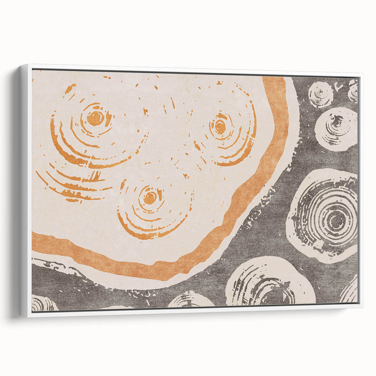 Framed canvas art depicting abstract strokes and lines in soft pastel colors, showcasing a modern design suitable for contemporary decor.