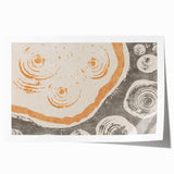 Abstract strokes and lines design in vibrant colors on a rolled canvas print, perfect for modern wall decor and artistic interior styling.