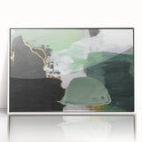 Abstract strokes and lines design in a framed acrylic wall art piece, showcasing vibrant colors on a white background, perfect for modern home decor.